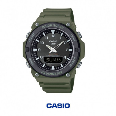 Casio AQ-S820W-3B Reloj Anal&oacute;gico-Digital Solar Unisex &ndash; Tough Solar, Hora Mundial y WR 100 m