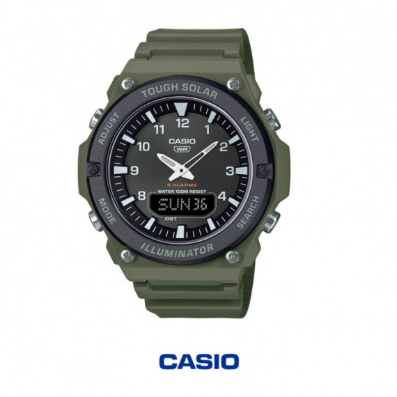 Casio AQ-S820W-3B Reloj Analógico-Digital Solar Unisex – Tough Solar, Hora Mundial y WR 100 m