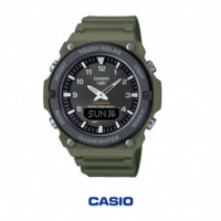 Casio AQ-S820W-3B Reloj Analógico-Digital Solar Unisex – Tough Solar, Hora Mundial y WR 100 m