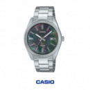 CASIO MTP-1302DS-1A – Reloj Analógico Hombre Acero Inoxidable, Esfera Nácar Negra, WR 50M