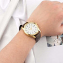 Casio MTP-V004GL-7A Reloj Analógico Hombre – Calendario, Cristal Mineral y Correa de Piel