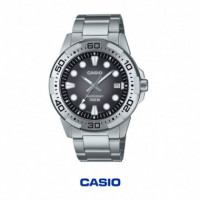 CASIO MTD-140D-1A – Reloj Analógico Deportivo Hombre Acero Inoxidable, WR 100M, Calendario