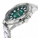 Casio MTD-140D-3AV Reloj Analógico Hombre – 100 m WR, Acero Inoxidable y Diseño Deportivo Marino Verde