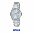 CASIO LTP-1183A-7A – Reloj Analógico Mujer Acero Inoxidable, Calendario, Diseño Clásico Elegante