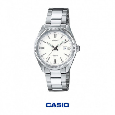 CASIO LTP-1302PD-7A1 &ndash; Reloj Anal&oacute;gico Mujer Acero Inoxidable, WR 50M, Calendario, Dise&ntilde;o Elegante
