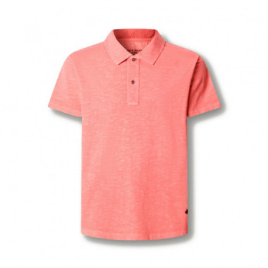 Polo te&ntilde;ido en prenda fit regular