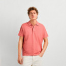 Polo teñido en prenda fit regular