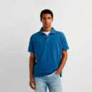 Polo teñido en prenda fit regular