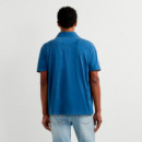 Polo teñido en prenda fit regular