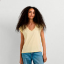 Camiseta cuello pico logo estampado