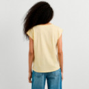 Camiseta cuello pico logo estampado