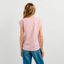 Camiseta cuello pico logo estampado