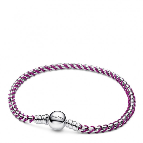 Pulsera Cadena Caja Cordón Morado 593816C03