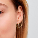 Pendientes de Aro Corazón Forma Orgánica con Gemas Engastadas 264664C01