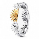 Anillo Girasol en Dos Tonos 164702C00