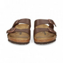 PALA 2 HEBILLAS BIRKO FLOR MARRON
