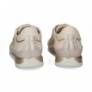 DEPORTIVO PICADO PESPUNTES PIEL BEIGE