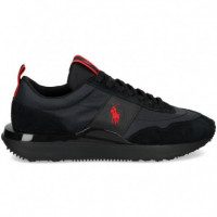 Deportivo Banda Rojo Ante+nylon Negro  POLO RALPH LAUREN