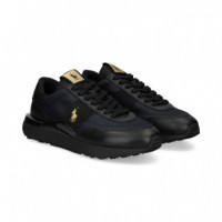 Deportivo Banda Oro Piel+nylon Negro  POLO RALPH LAUREN
