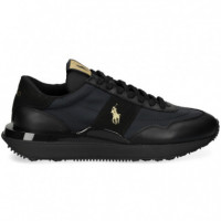 Deportivo Banda Oro Piel+nylon Negro  POLO RALPH LAUREN