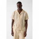 Camisa Lattice de punto calado Guess
