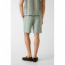 Pantalón corto Lattice de punto calado Guess