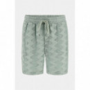 Pantalón corto Lattice de punto calado Guess