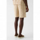 Pantalón corto Lattice de punto calado Guess
