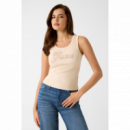 Camiseta Guess sin mangas logo strass