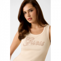 Camiseta Guess sin mangas logo strass