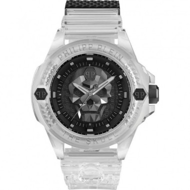 RELOJ THE SKULL 44MM SILI TRANSPARENTE