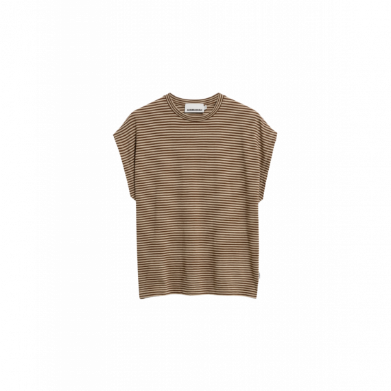 Camisetas Mujer Camiseta ARMEDANGELS Slub Stripe Sand Stone / Dried Palm