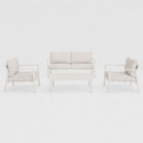 Conjunto Lounge Sossego para Exterior Aluminio Color Blanco con Mesa de Centro Incluida Terrazza Collection®  TERRAZZA COLLECTIO