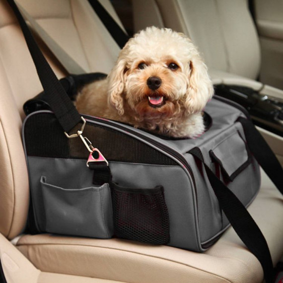 FREEDOG bolso coche gris 44x29x34 cm