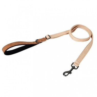 FREEDOG perro correa ajustable linum Arena beige 2.5x120/180
