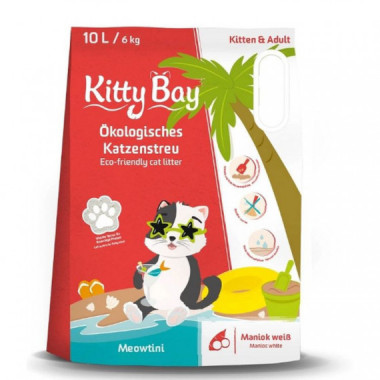 KITTY BAY gato arena mandioca Meowtini 10 L