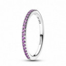 Pandora Anillo con circonita cúbica púrpura 192999C04