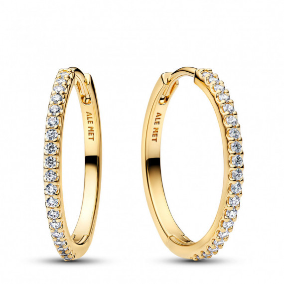 Pandora Pendientes de aros chapado en oro 264652C01