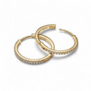 Pandora Pendientes de aros chapado en oro 264652C01