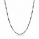 Pandora Collar de plata de ley con cristales amarillos 394648C01