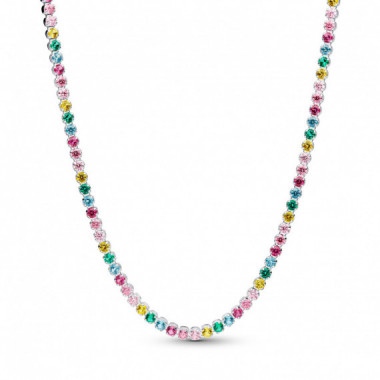 Pandora Collar de plata de ley con cristales amarillos 394648C01