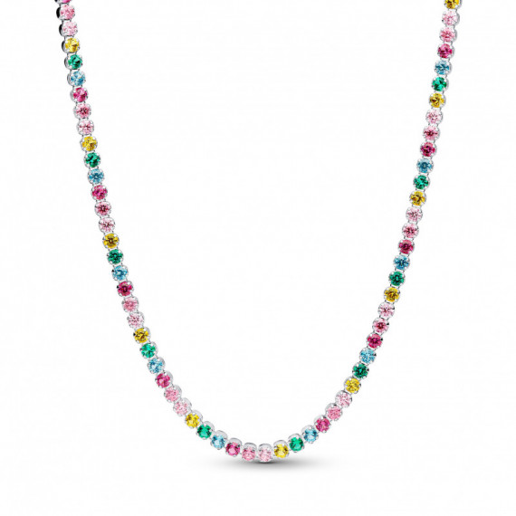 Pandora Collar de plata de ley con cristales amarillos 394648C01