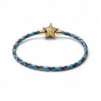 PANDORA Pulsera Toy Story con Cordón Azul y Marrón 564605C01
