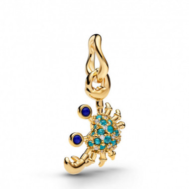 Pandora Charm colgante de cangrejo chapado en oro 764684C01