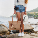 Bolso shopper de rafia