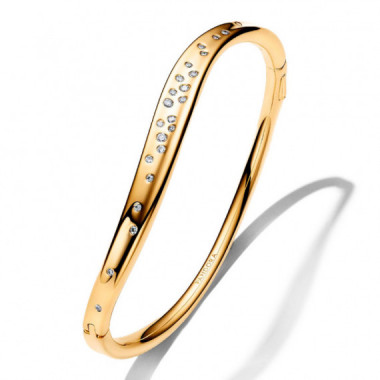 Pulsera R&iacute;gida Forma Org&aacute;nica Gemas Engastadas 564655C01