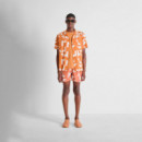 Traje De Baño De Corte Regular En Tela Con Estampado Geométrico