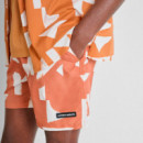 Traje De Baño De Corte Regular En Tela Con Estampado Geométrico