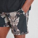 Traje De Baño De Corte Regular Con Tela De Estampado Abstracto