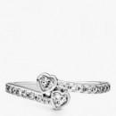 Anillo Dos Corazones Brillantes 191023CZ